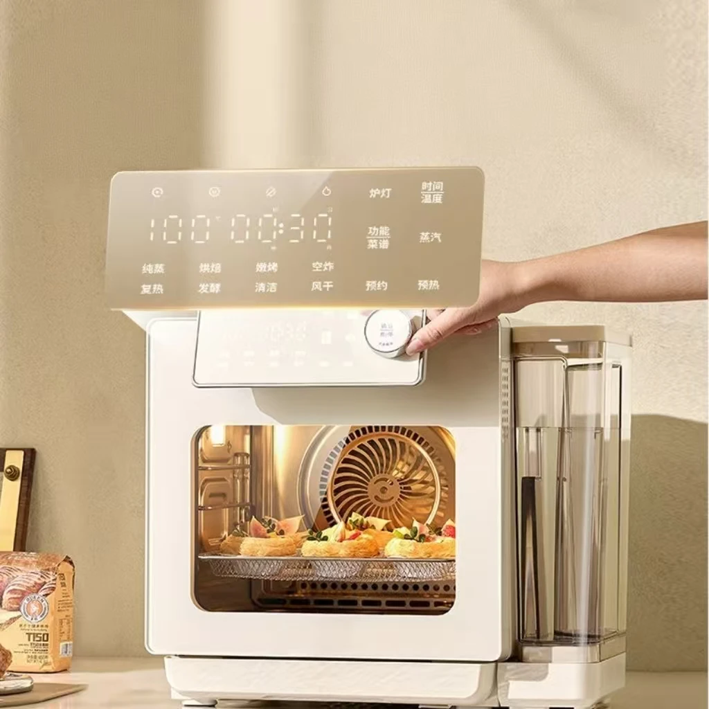 Steam & Air Frying Integrated Unit, Stainless Steel Body, Digital Control, Multifunction  Snack Heating Tool