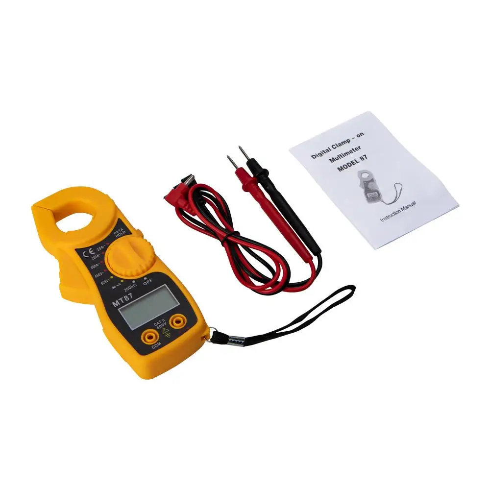 Professional แบบพกพา Mt87 Digital Clamp Meter มัลติมิเตอร์ Dc Ac แรงดันไฟฟ้าแหนบความต้านทาน Amp Ohm เครื่องทดสอบอิเล็กทรอนิกส์