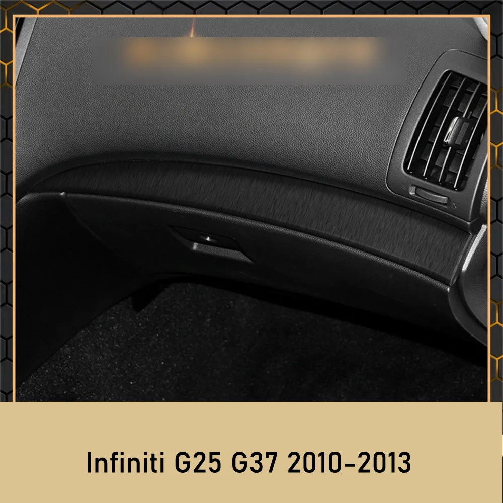 For Infiniti G25 G37 2007-2013 Interior Central Control Panel Door Handle Carbon Fiber Sticker Decals Car styling Accessorie