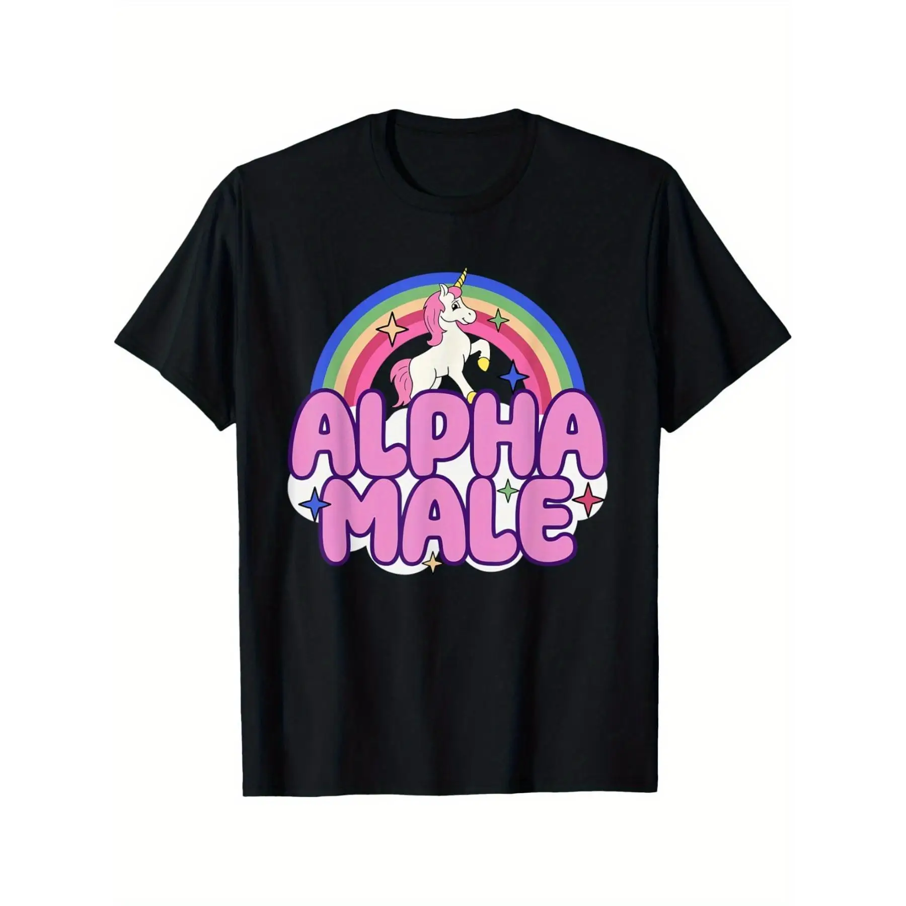 

Alpha Male Unicorn T-Shirt Funny Rainbow Graphic Tee S-3XL for Party & Casual Wear