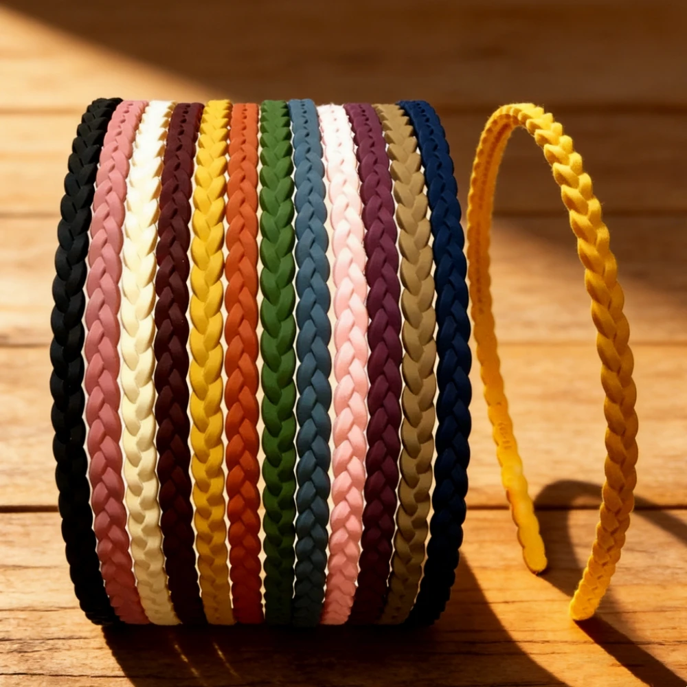 

Набор из 12 эластичных широких резинок для волос для женщин, в стиле высокого хвоста, с зубчиками, для укладки волос