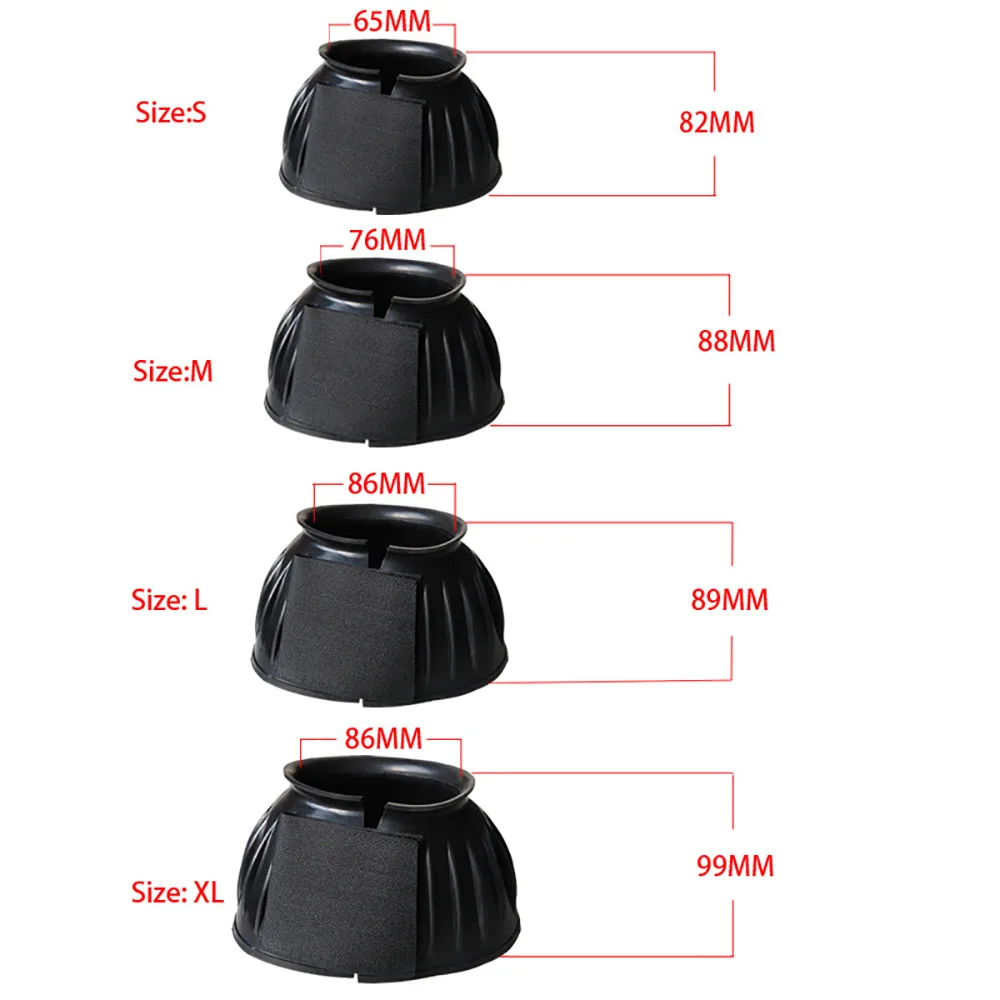 دائم المهنية المطاط الحصان جرس الأحذية أقدام الحصان التمهيد الأحذية الغطاء الواقي وعاء الحصان معدات الفروسية #4