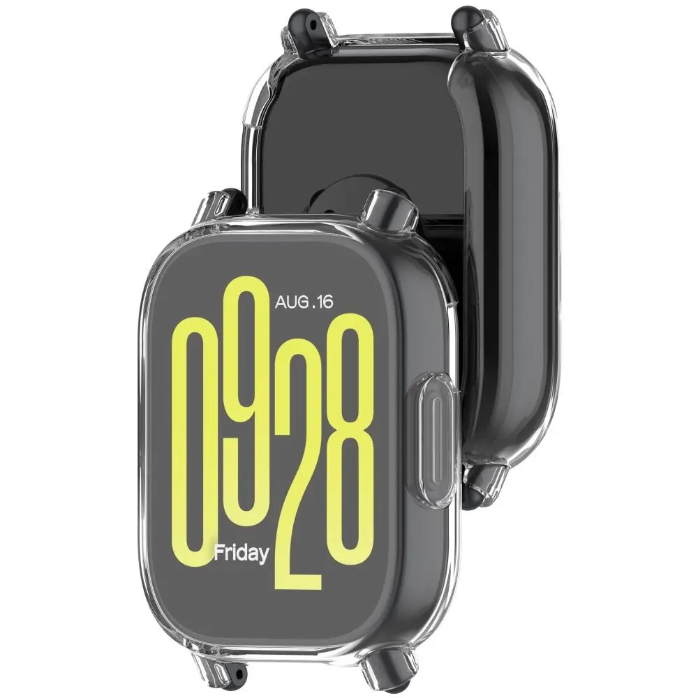 Soft Full Cover TPU Case Smart Bumper Screen Protector Watchband Accessories Protective Shell for Redmi Watch 5 Active