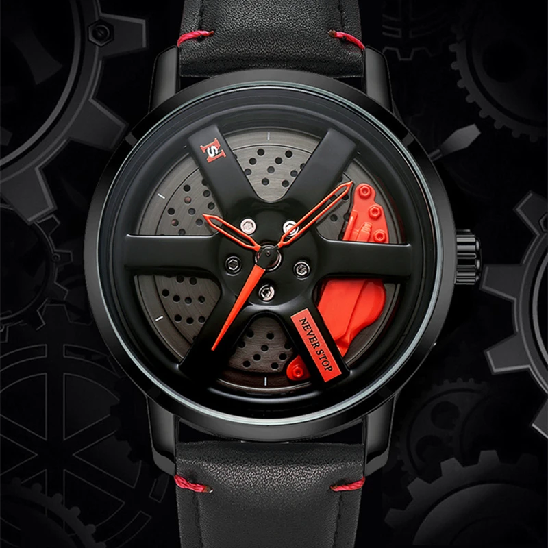 

3D Kaleidoscope Sharingan Rotary Dial Men's Watch Top Brand Luxury Waterproof Fashion Men Watch Japanese Anime Dial Quartz Watch