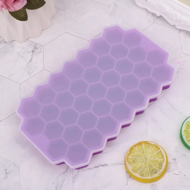 37 Grids Honeycomb Mini Ice Maker Cube Eco-Friendly Cavity Silicone Tray Mold