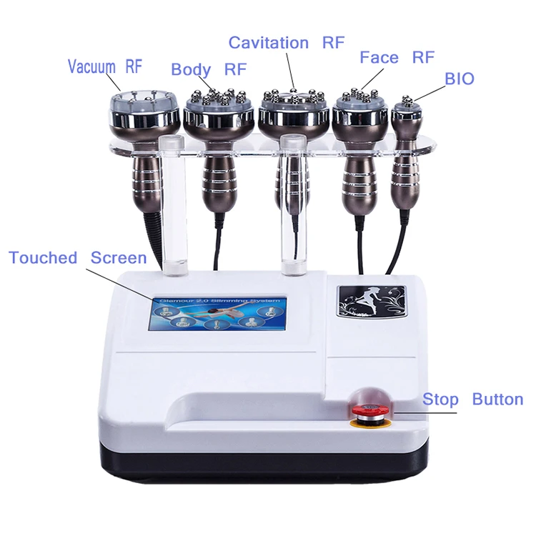 6/7/8in1 40K Cavitation Vacuum RF Body Slimming Machine Skin Tightening Body Shaping Massage Skin Lifting Anti-wrinkle