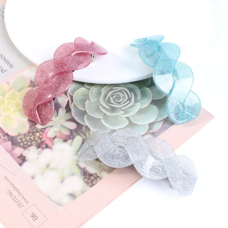 2023 New Design Acrylic Korean Snake Cross Geometric Floral Hairpin Elegant Fashion Woman Hair Clips Hair Accessories Headgear