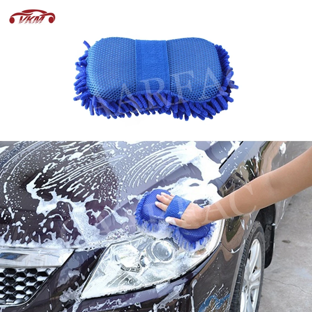 

Microfiber Auto Car Wash Sponge Premium Chenille Lint-free Scratch-free Ultra Soft Automobile Cleaning Universal Car Accessorise