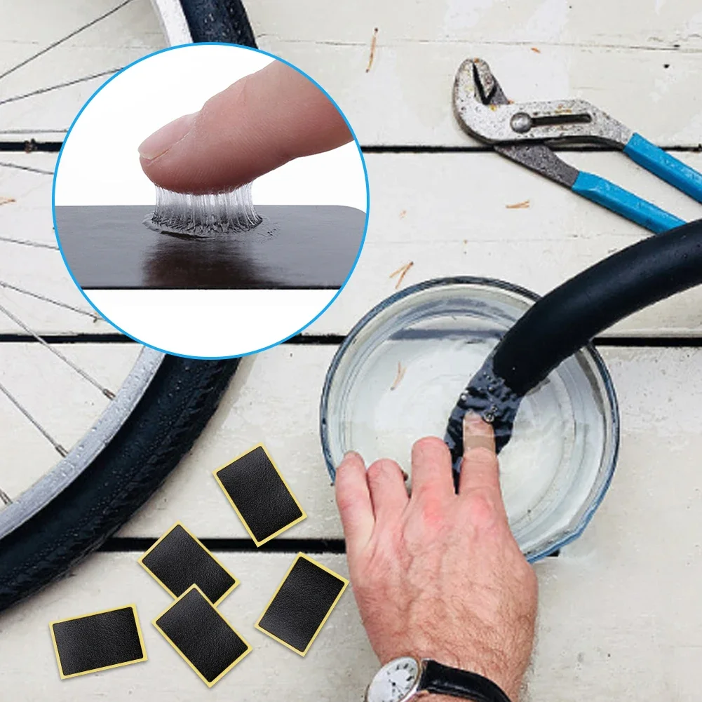 10 قطع من رقع إطارات الدراجة الخالية من الغراء | مجموعة أدوات تثبيت الطوارئ الفورية | حماية إطارات الدراجة