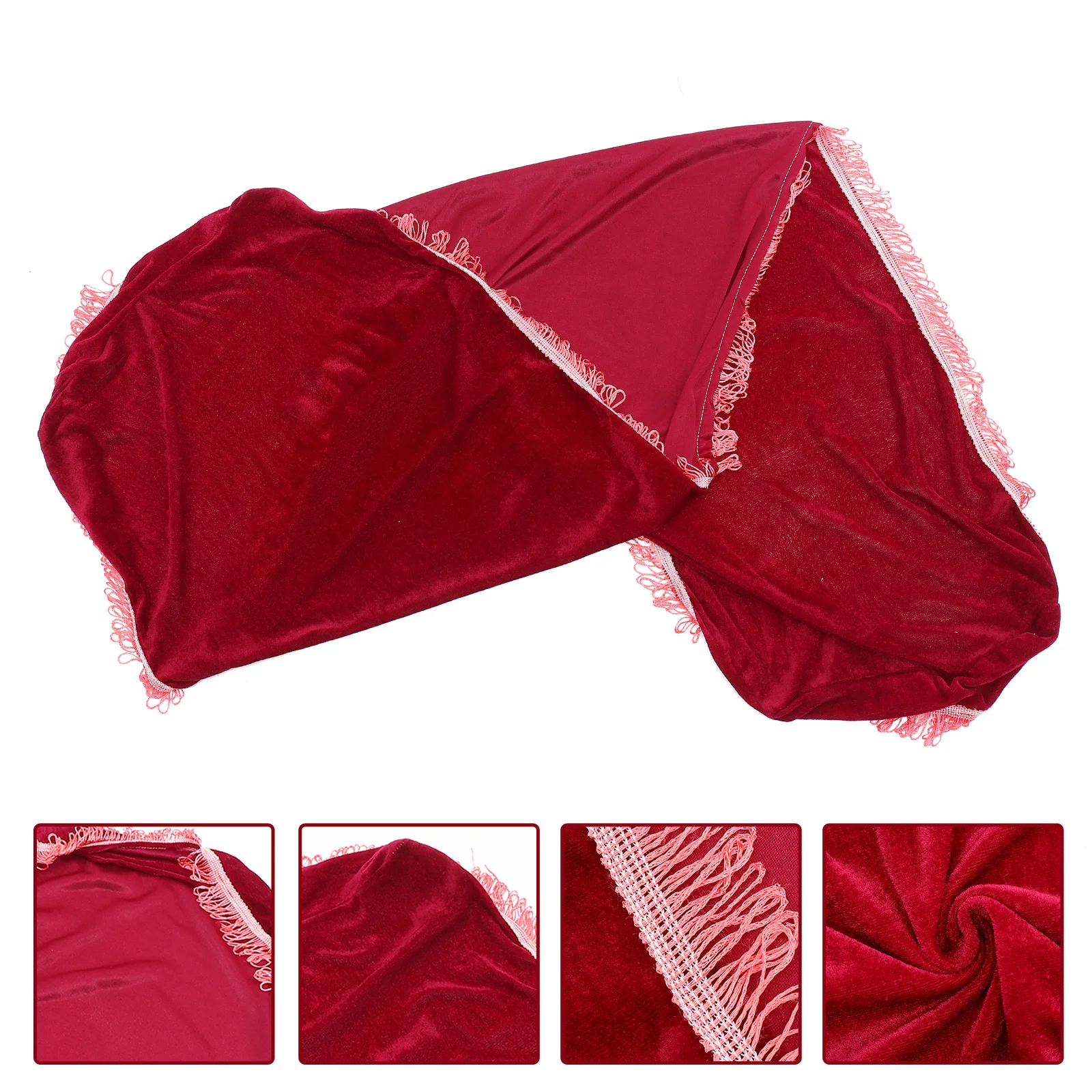 

Luxury Pleuche Guzheng Cover Dust-Proof Durable Elegant Cloth Tassel Patterned Decorative Ancient Instrument Cover For Guzheng