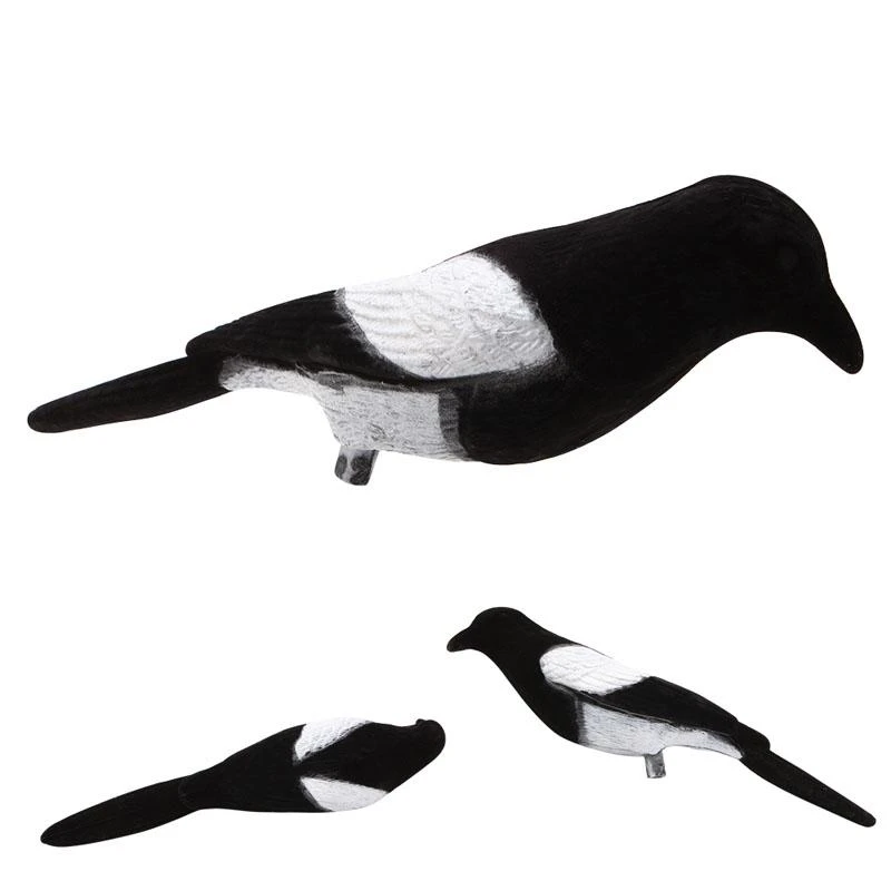 Q39E Magpie Bird Painted Decoy for Shell Outdoors Shot Lures Bait To