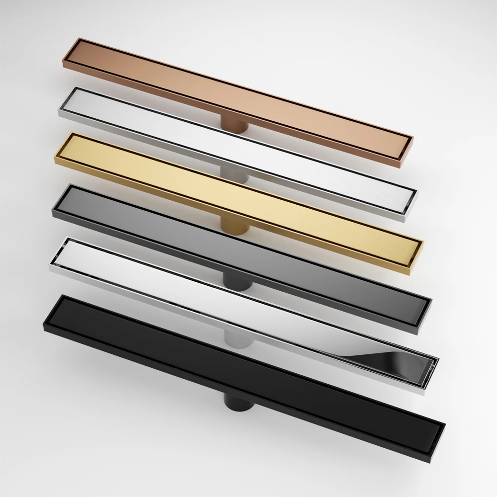 Factory Supply Versatile Stainless Steel Linear Shower Drains Floor with Color and Style Choices