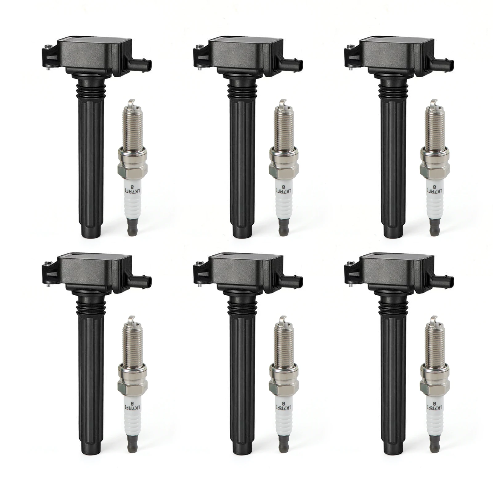 

6Pack UF648 05149168AI 2505484816 5149168AH Performance Ignition Coil & Iridium Spark Plug For Dodge Jeep Ram 3.6L