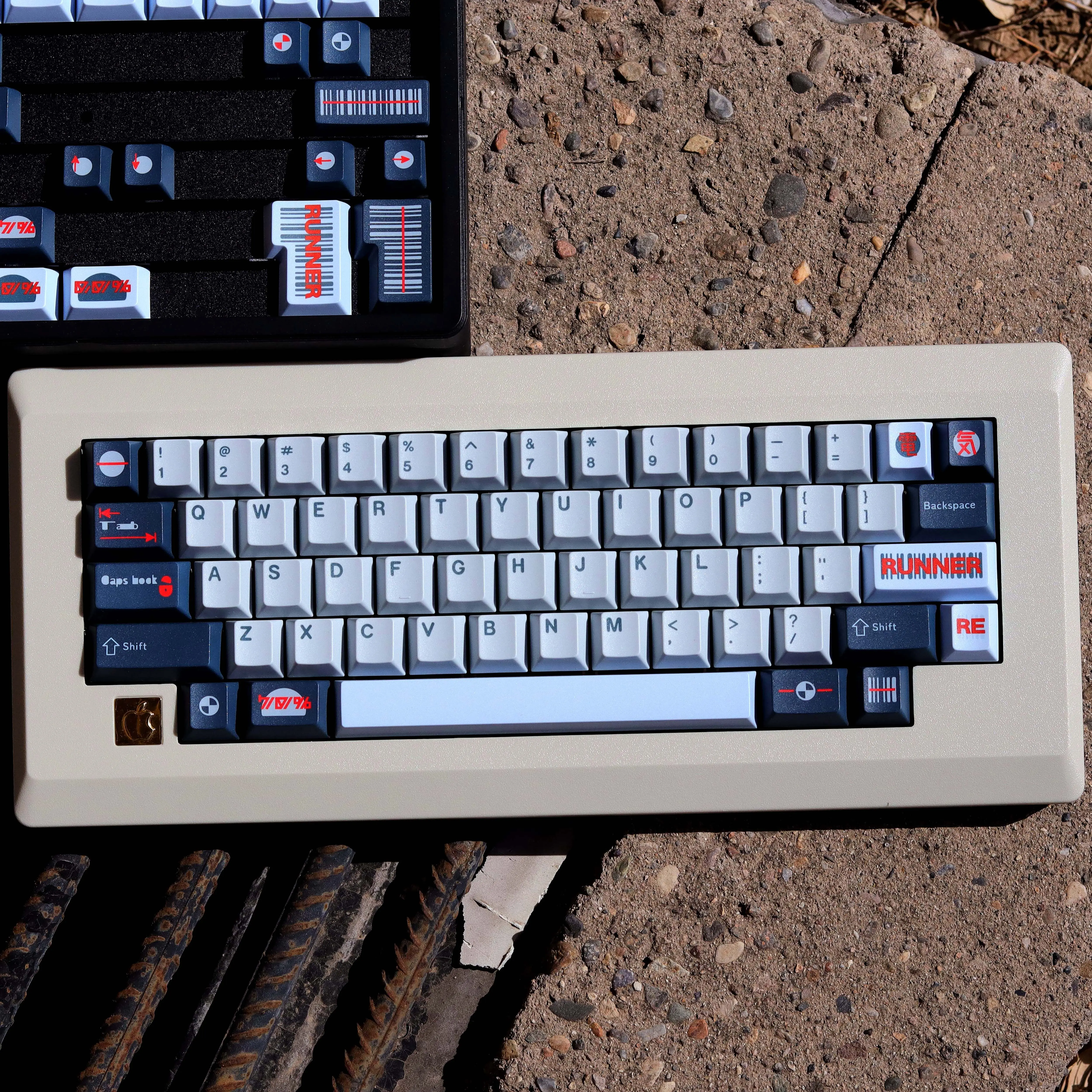 Keebox Runner Electric PBT Mechanical Keyboard Keycaps Dye Sub Cherry Profile Fullset DIY