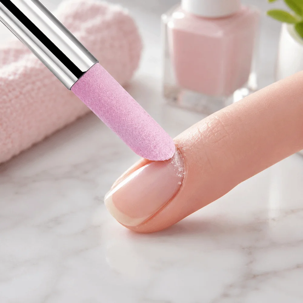 Professional Lightweight Nail File Rods Handy Use Quartz Stone Scrub Cuticle Pusher Portable Manicure Tools Toenail