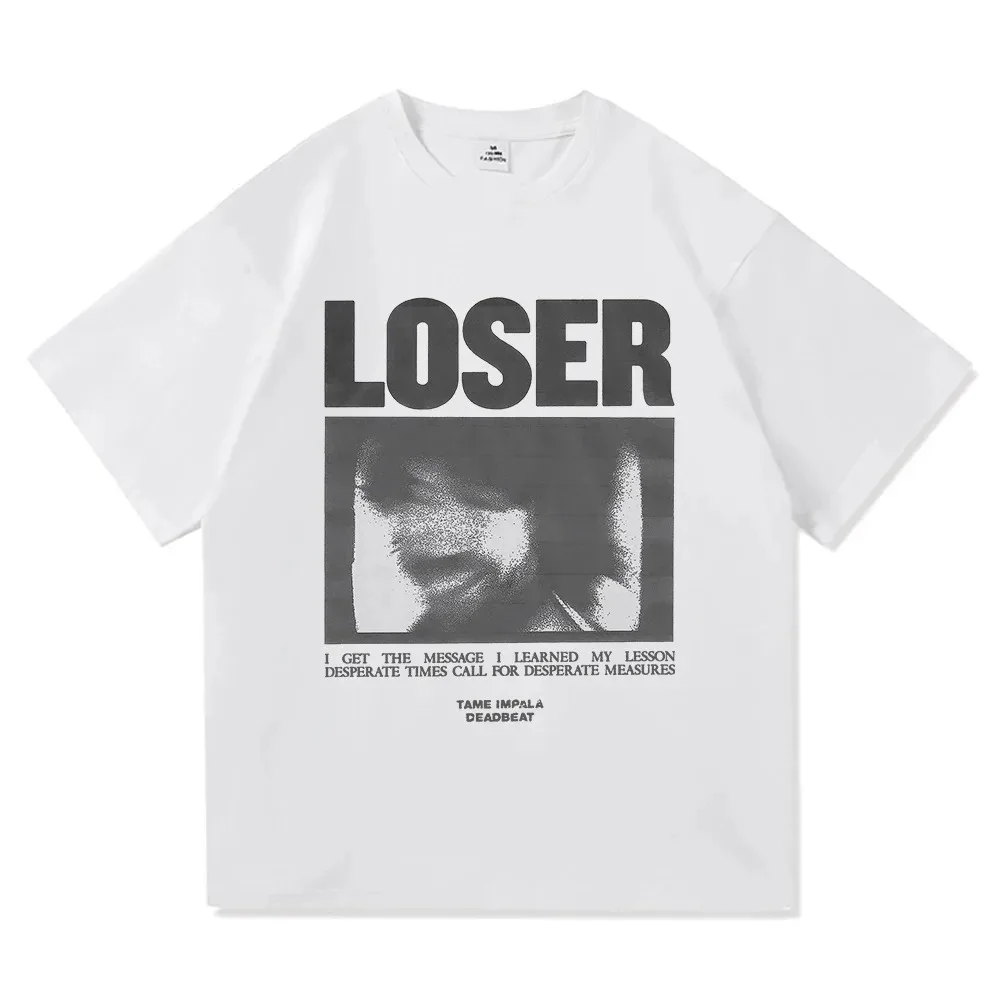 Tame Impala Loser Graphic T-Shirt, Deadbeat Album 2025 Merchandise, Unisex Harajuku Style Premium Cotton Tee, Perfect Fan Gift