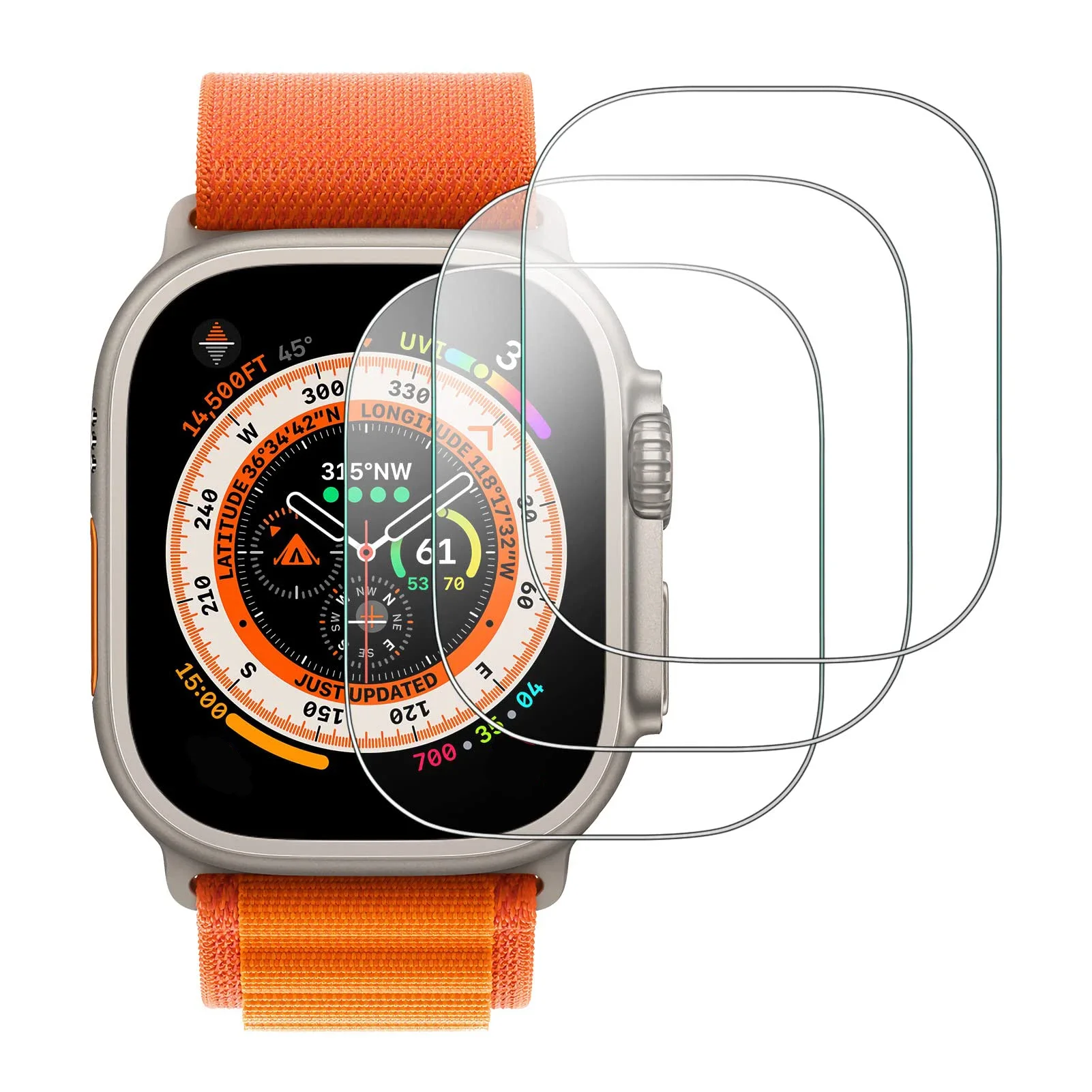 Pellicola proteggi schermo in vetro per Apple Watch Ultra 2 49mm 10 46mm 42mm Pellicola idrogel morbida iWatch 9 8 7 6 5 SE 45mm 41mm 44mm 40mm