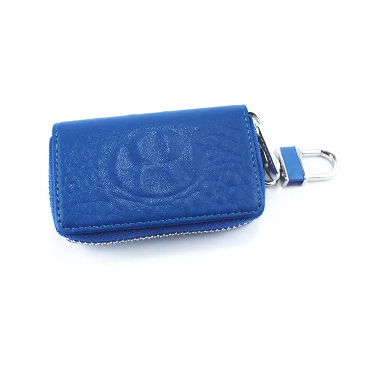 Funda para llaves Cartera de cuero genuino Vintage KEYRING para mujer, llavero con cremallera de cobre, organizador de llaves para ama de llaves, grano de cocodrilo para hombre