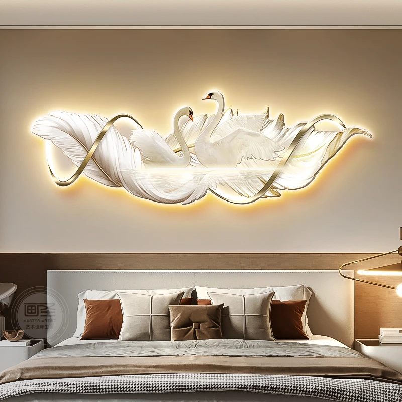 

New Chinese Modern Style Entrance Decoration Painting Light Luxury Hanging Wall Lamps Entrance Door Corridor Led Light Painting