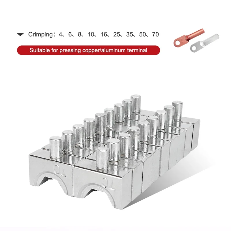 

1 пара ручных инструментов для обжима клемм гидравлического электрического кабеля, набор матриц 4, 6, 8,10, 16, 25, 35, 50, 70 мм2