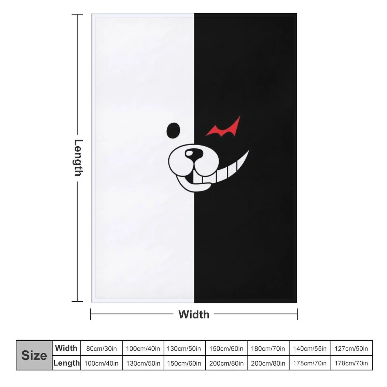 Danganronpa - Monokuma Throw Blanket Soft Travel Large blankets ands Blankets