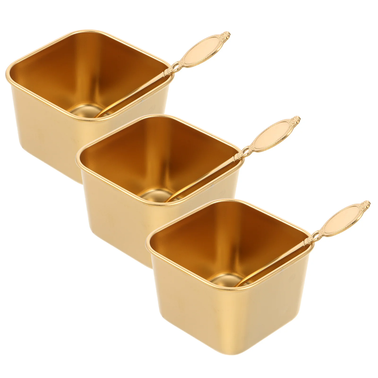 

3Sets Small Stainless Steel Sauce Dishes Square Condiment Bowls for Snack Dip Jam Cooking Prep Reusable Serving Cups