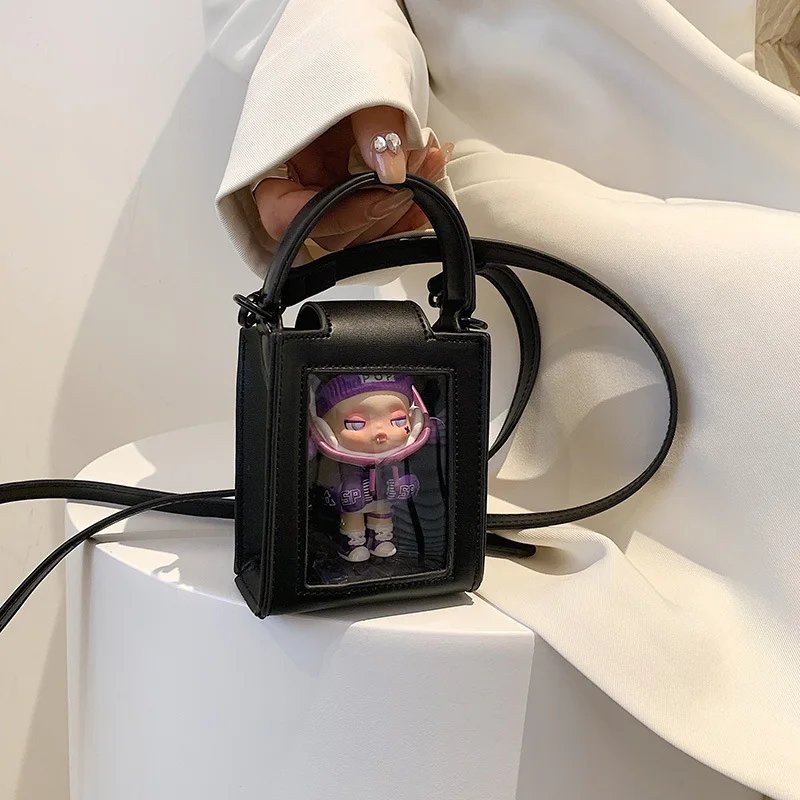 Summer 2023 Mini Bag Adult Girls New Ins Cartoon Transparent Messenger Bag Niche Design Cute Dolls Handbag Ita Shoulder Bag