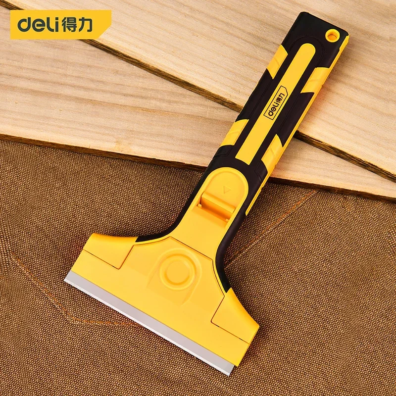 Deli 1Pcs 200mm Cleaning Scraper for Glass Floor Tiles Floor Scraper with 5 Pcs Blades Multifunctional Household Cleaning Knifes