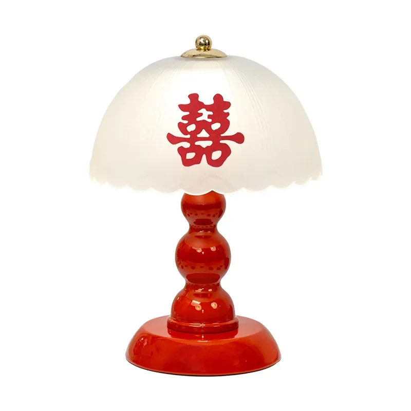 

Wedding decoration desk lamp, dowry everbright lamp, a pair of festive red, wedding room bedside
