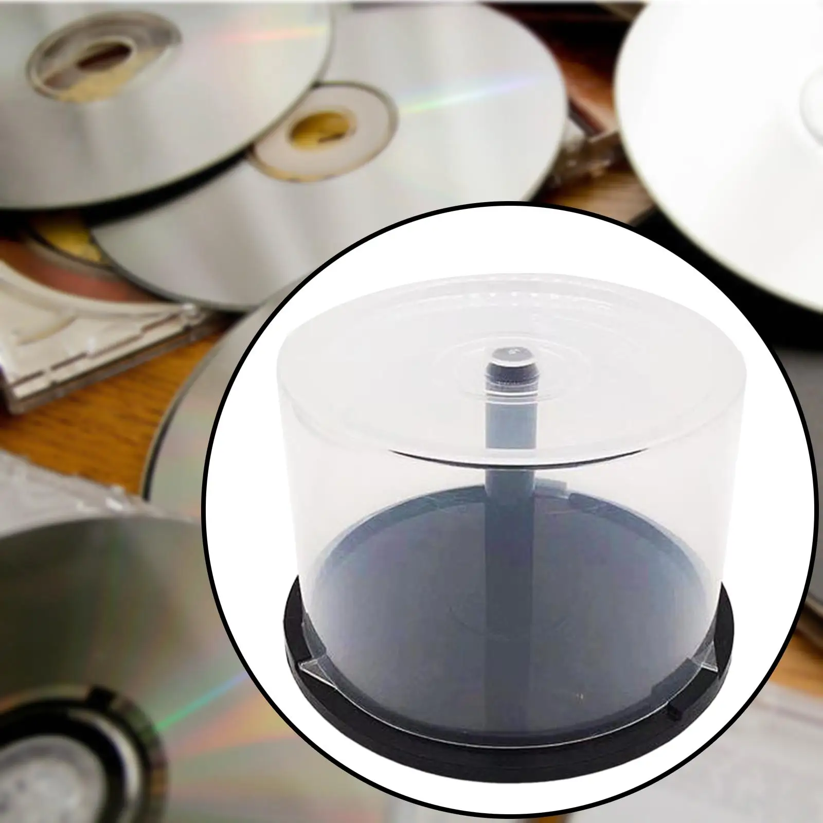 Empty CD Storage Rack Container CD Case Holder Clear Cover Accessories for Organization Dustproof 13.8x8.5cm 50 Disc Capacity