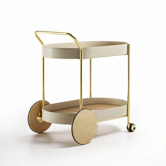 Food Serving Trolley for Hotel and Restaurant Decorative and Stylish Trolley with Wheel Easy to Carriage Home Decor It