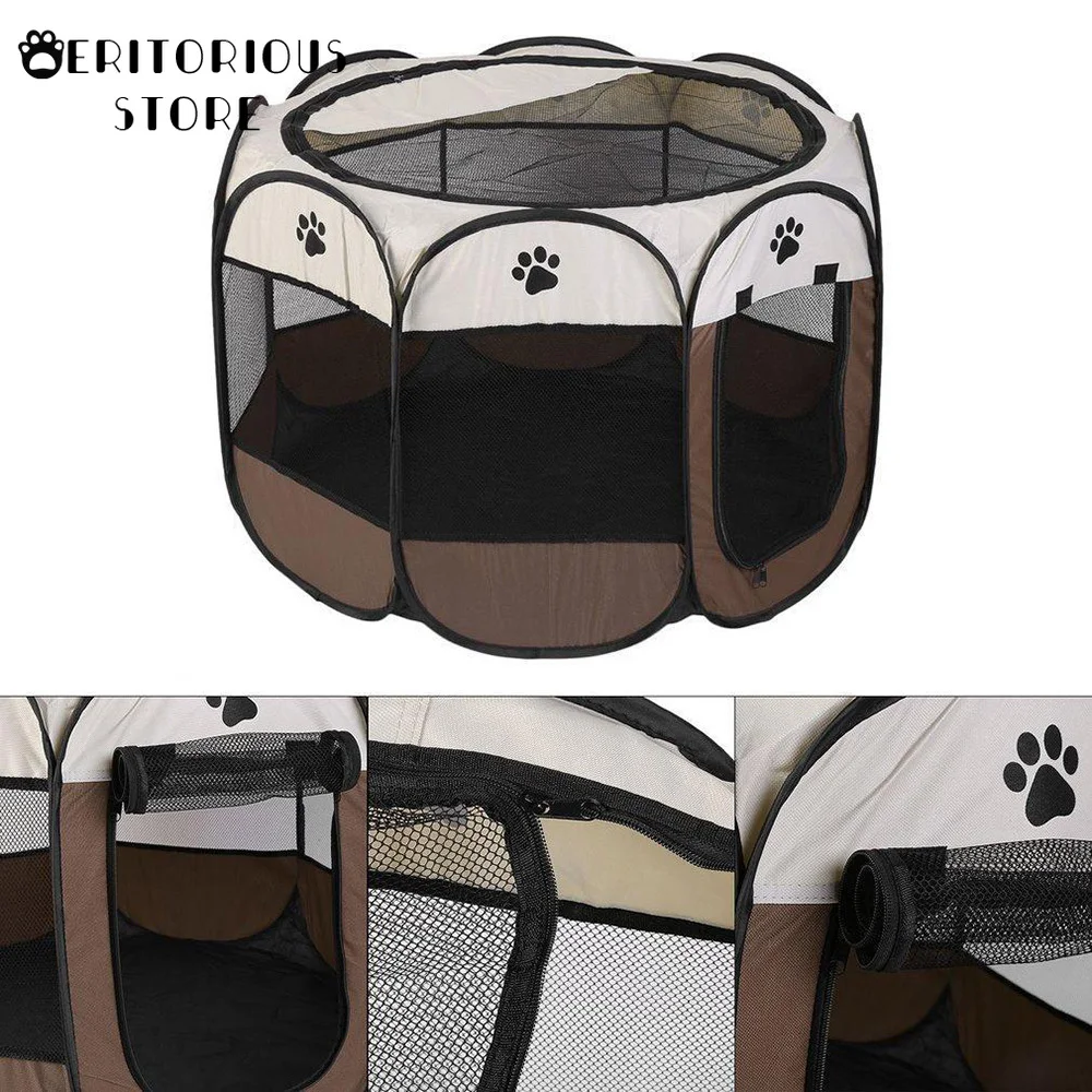 Pet Bed Dog House Cage Cat Outdoor Indoor Dogs Crate Kennel Nest Park Fence Playpen For Small Medium Big Dogs Puppy Pet Supplies