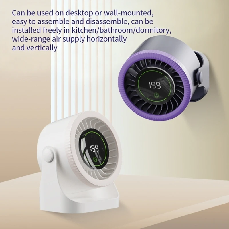 Energy Efficient USB Powered Desktop Fan With 1.5H Quickly And Strong Vortexes Wind For Workspaces