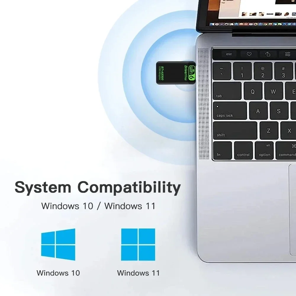AX900 USB WiFi 6 Bluetooth 5.4 Adapter 2in1 Dongle Dual Band 2.4G&5GHz Network Wireless Receiver DRIVER FREE For Windows 10/11