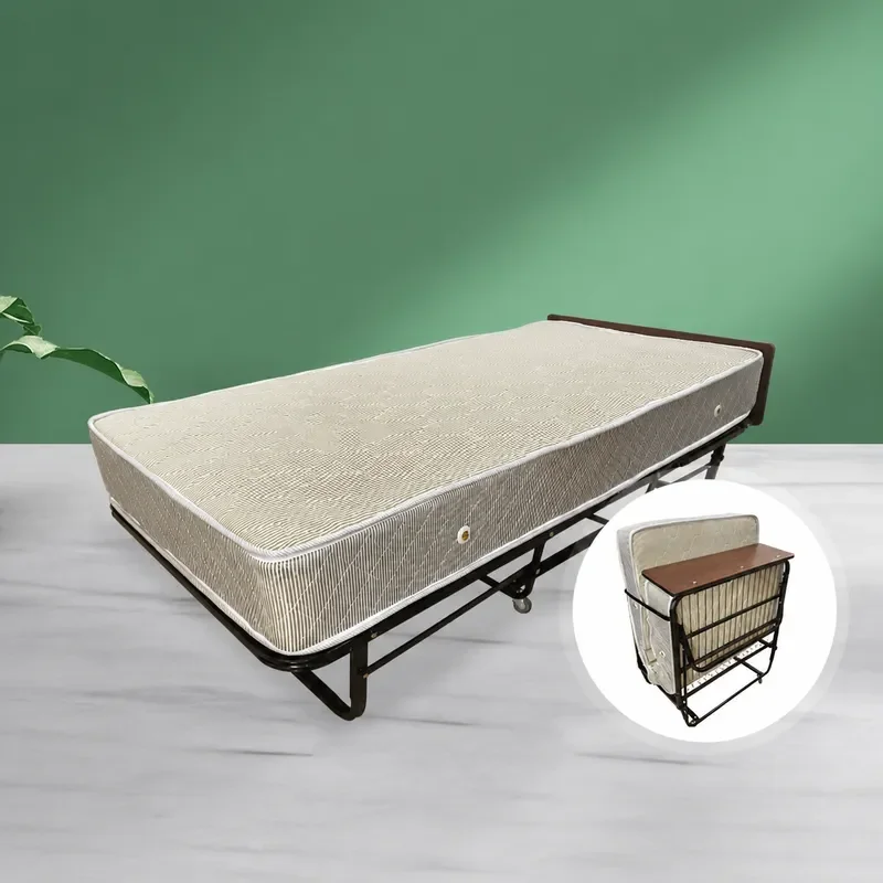 Modern Simple Folding Spring Bed Single Movable Extra Bed for Hotel Lunch Break Multi-purpose Unit