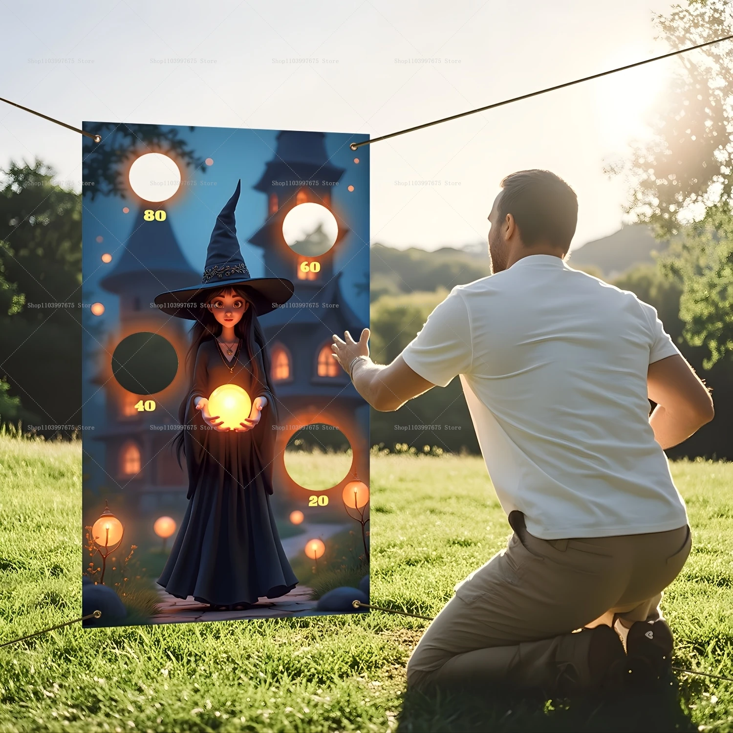 Halloween Theme Bean Bag Toss  - Kids Outdoor Easter Gifts ulasan dan harga