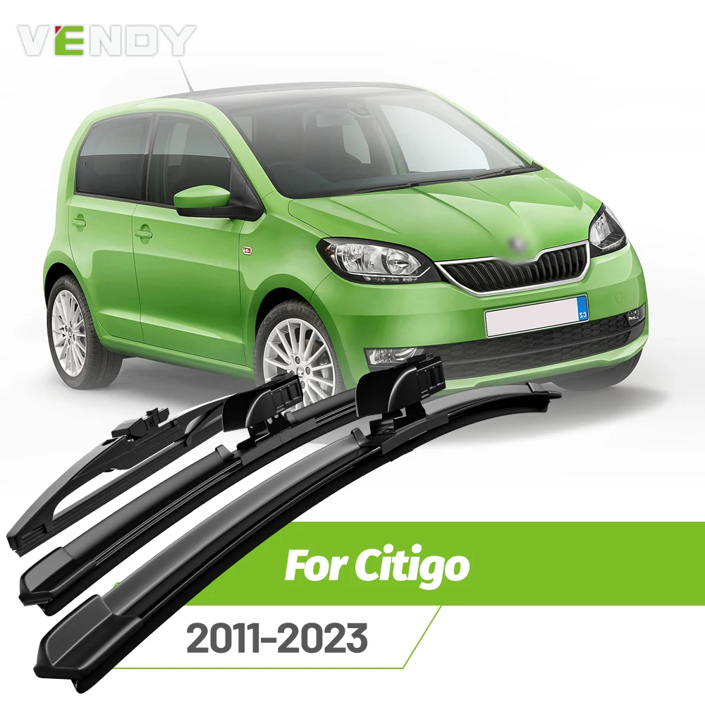 Front & Rear Wiper Blades Set For Skoda Citigo 2011-2023 Windshield Windscreen Window Rain Brushes 24