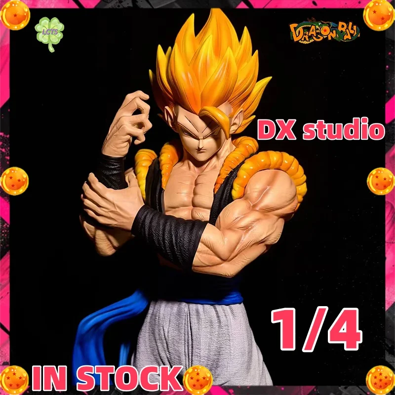 

In Stock 2% DX studio 56CM Dragon Ball Anime Figure 1/4 Gogeta Figure 3 heads PVC Statue Collection Model Room Ornament Gift Toy