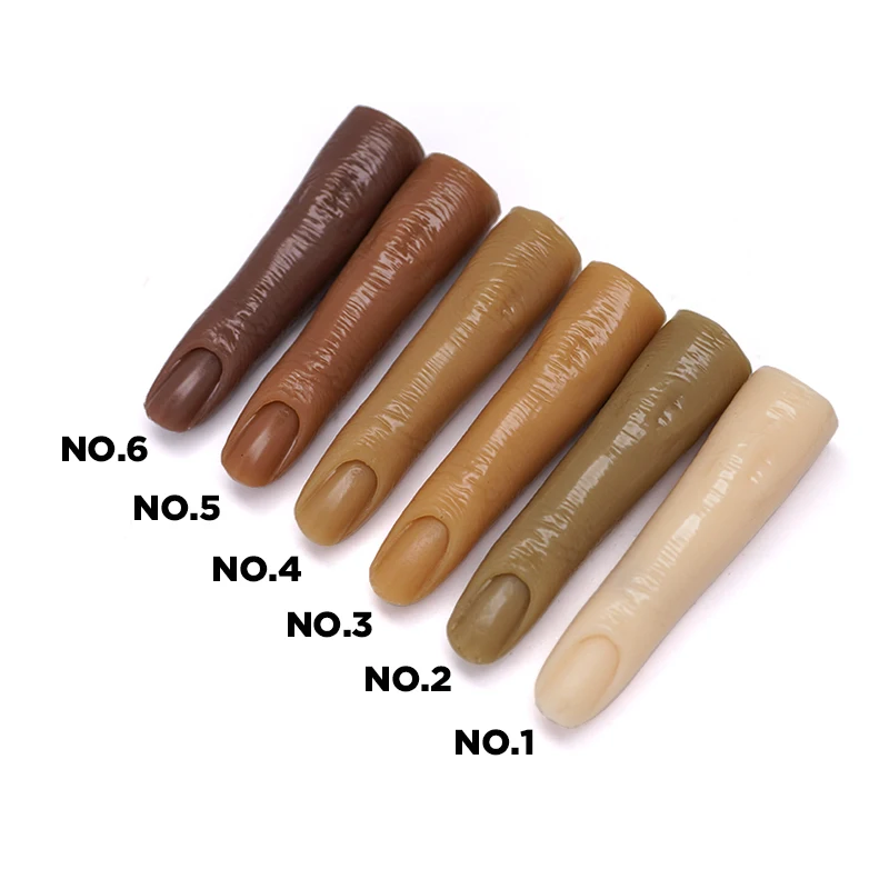 2026 New Nail Art Practice Simulation Finger Model with Bendable Joints Silicone Fake Finger