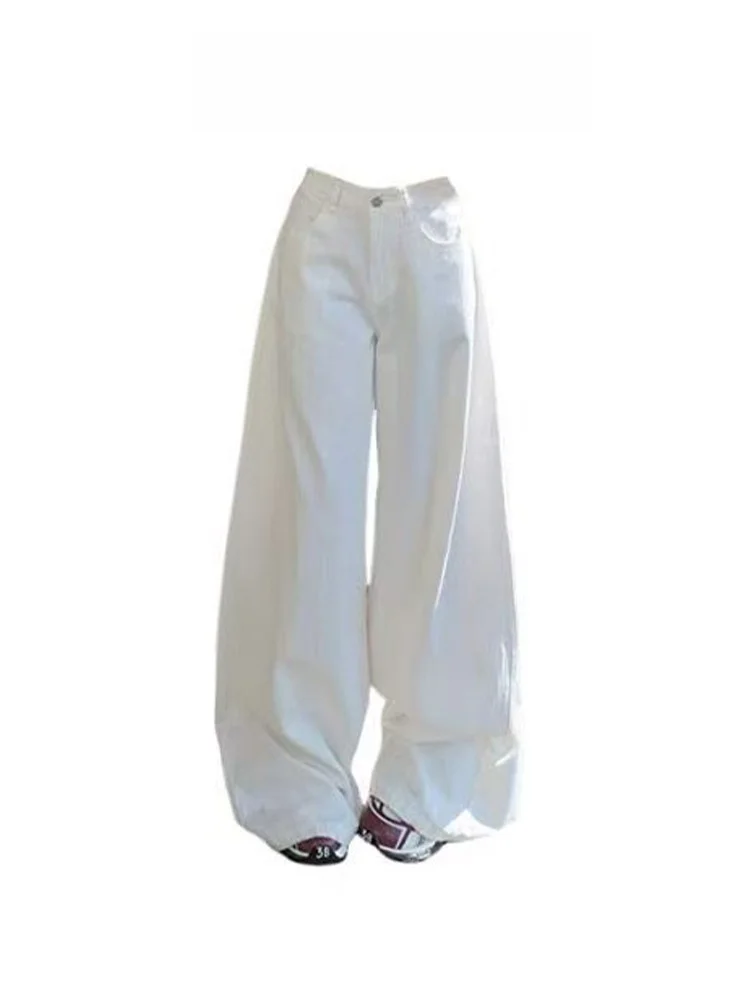 

Прямые джинсовые джинсы в американском стиле ретро, женские широкие брюки с высокой талией, свободные брюки длиной до пола, весна-лето, новые S...