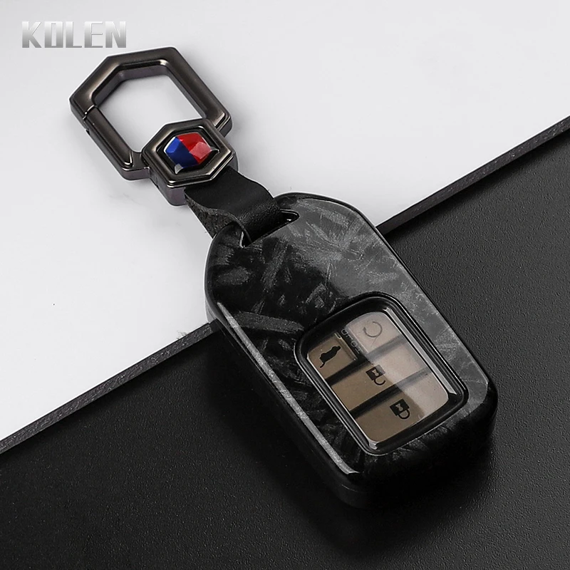 ABS Carbon Fiber Style Car Key Case Cover For Honda Fit Lucky Vwzel City Civic Accord Jazz CRV CR-V Pilot HRV HR-V Odyssey BRV