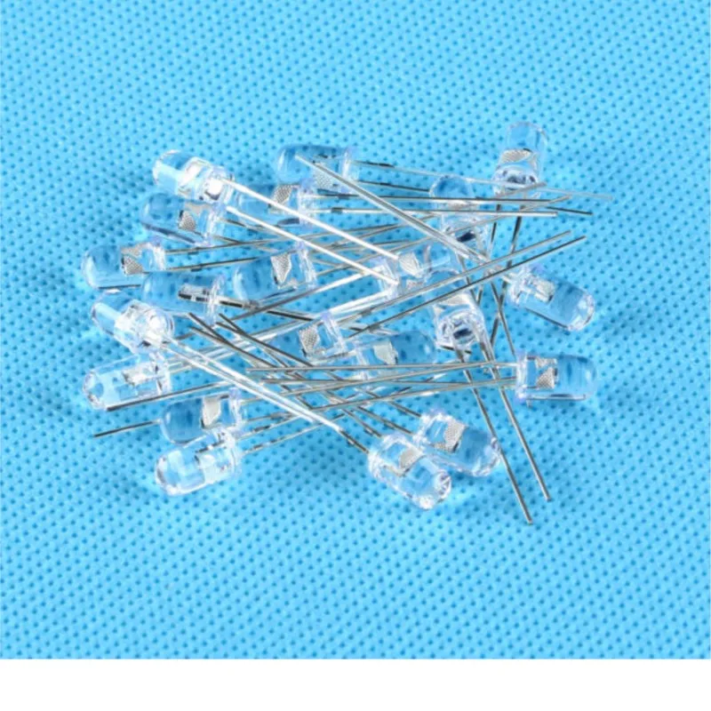 50pcs Clear F3 3mm RGB Slow Flashing Red Green Blue 3 Colors Multicolor Flicker 3 mm Light Emitting Diode LED Lamps Blinking Ran