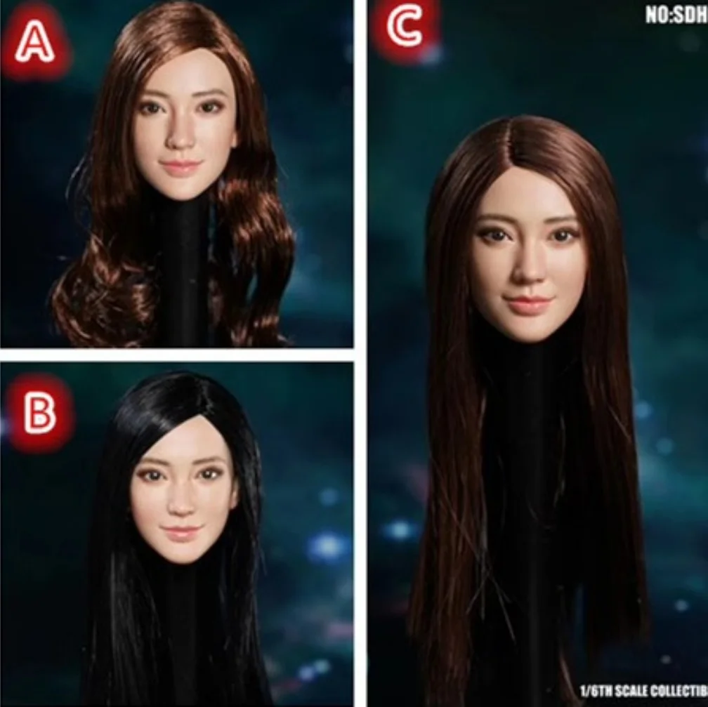 

1/6 Super Duck SDH022 Asia Actress Girl Baby Head Sculpt Carved Model Toys Fit for 12inches TBL/Worldbox/JIAOU Action Figure Bod