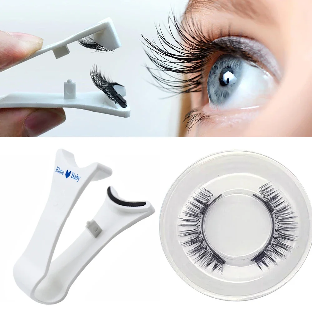 Professionelle Wimpern Pinzette Curler Clip Clamp Make-Up 3D Nerz Wimpern Pinzette Magnetische Wimpern Verlängerung Applikator Falsche – Detail 2