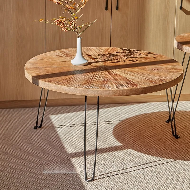 

Проживание в семье Гостиная Кафе Столы Круглый журнальный столик для отеля Гостиная Центр Кафе Столы Балкон Железная мебель для кафе Salontafel MHKFZ