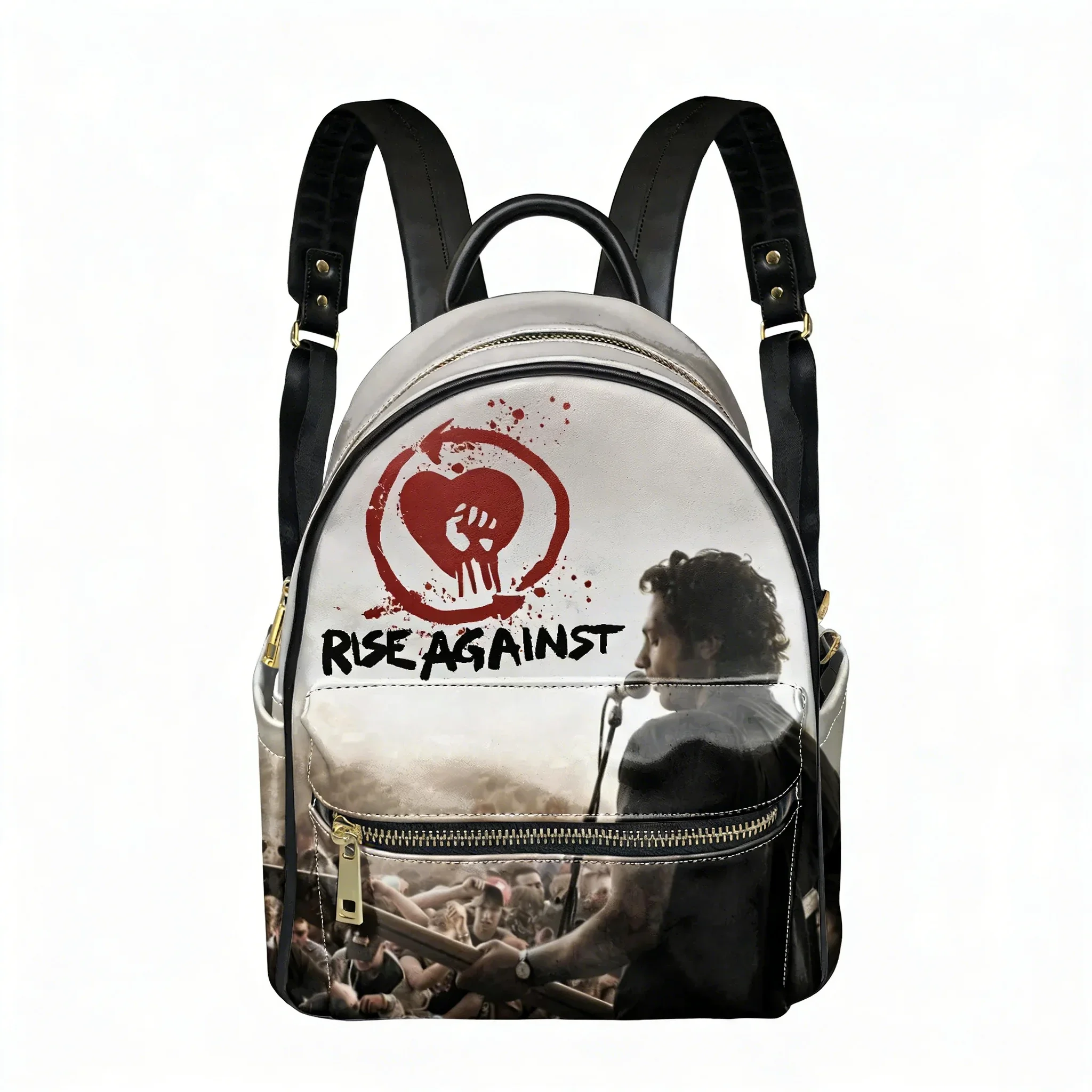 

Rise Against Rock band Backpack Womens Men Personalized Double Shoulder Bag Business Travel Bookbag Rucksack Gift Daypack