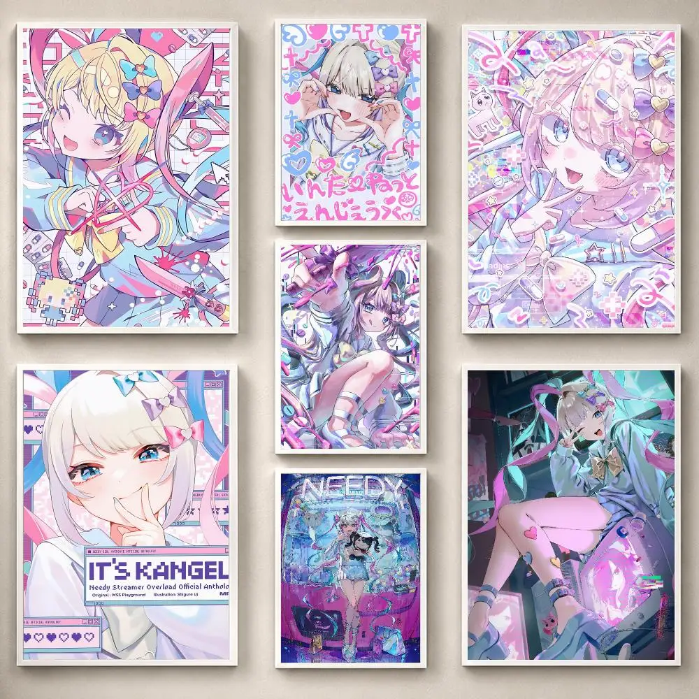 Game N-NEEDY STREAMER OVERLOAD Poster PP Self-Adhesive Removable HD Waterproof Wall art Suitable Bedrooms Living Rooms Gifts