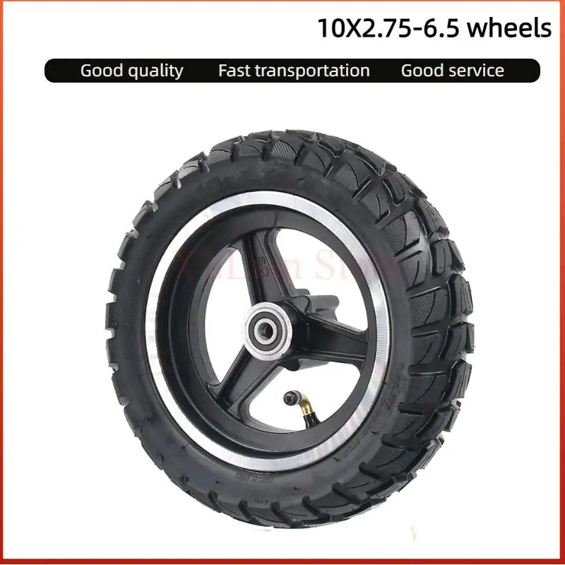 

10 inch 10x2.75-6.5 tires for KUGOO M4 PRO folding scooter accessories aluminum alloy disc brake wheels
