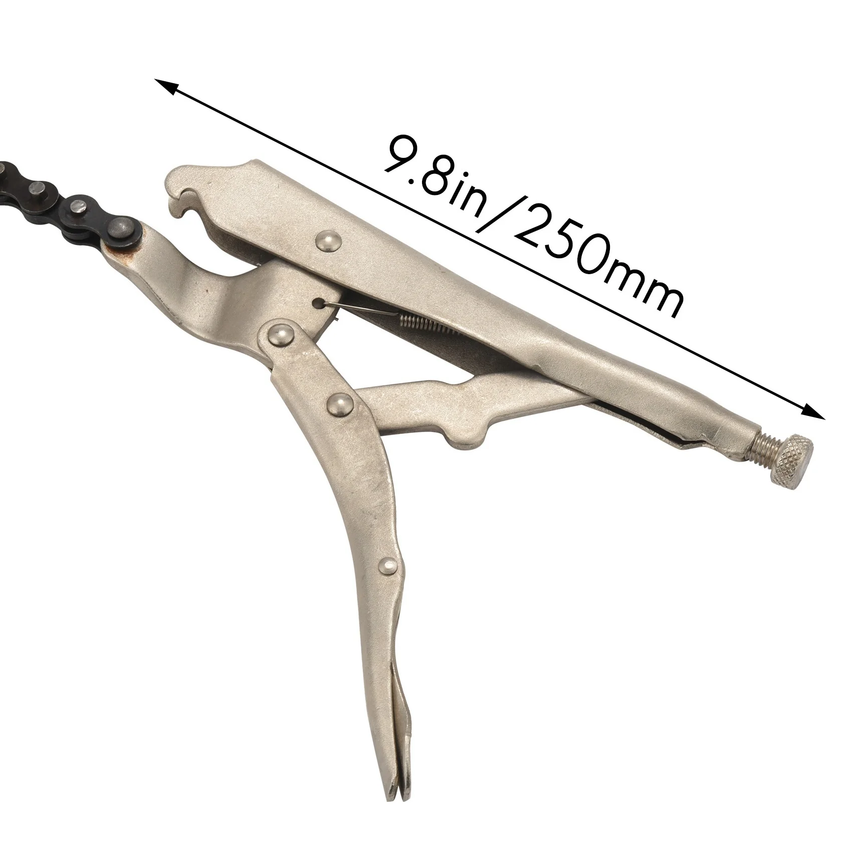 ABJO-10 Inch Chain Vise Clamp Plier Locking Grip Wrench Oil Filter Pipe 16.5 Inch Chain Length