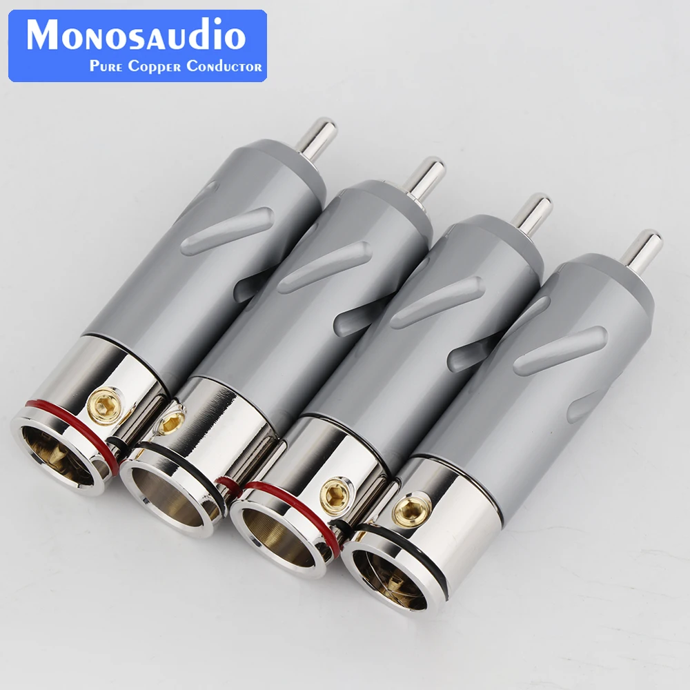 Monosaudio RCA-Stecker aus reinem Kupfer, vergoldet/rhodiniert, RCA-Stecker, Lautsprecherklemme für Audio-Lautsprecher-Signalkabel – Detail 28